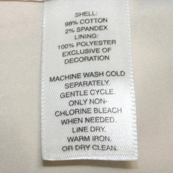 White House Black Market Skirt Raw silk feel fully lined size 2. - Picture 4 of 5